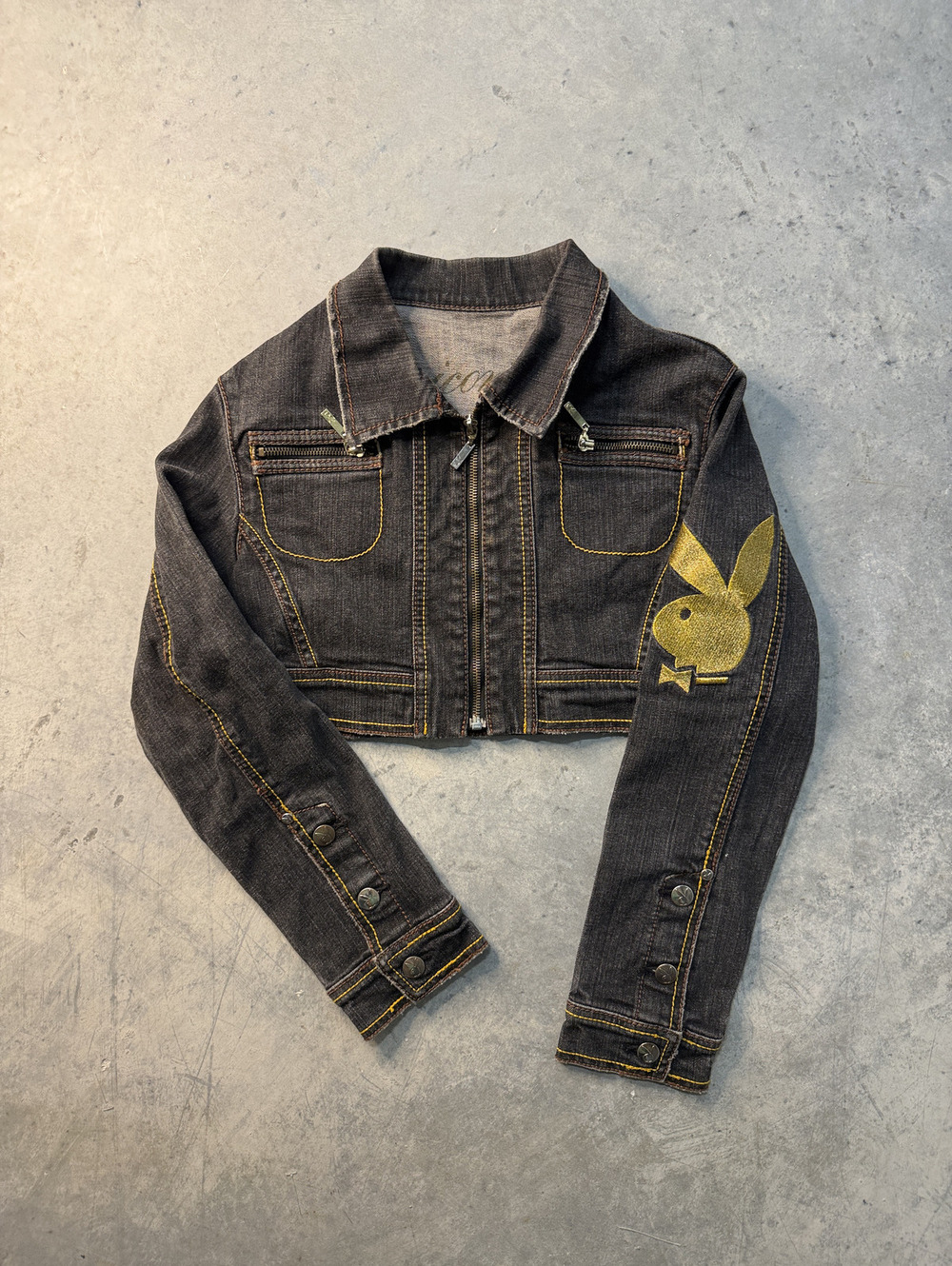 1 Of 1 Rare Vintage Y2K Playboy Icon Sample Denim Jacket